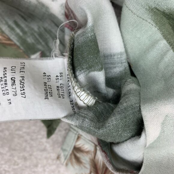 Vtg Quicksilver Hawaiian Loop Camp Shirt Med 90s Resort Tribal Palm Trees Art - Picture 9 of 13